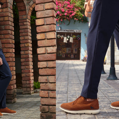 Dress Sneakers : Brown Ivory