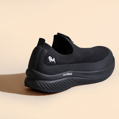 Ease Walk Slip Ons : Black