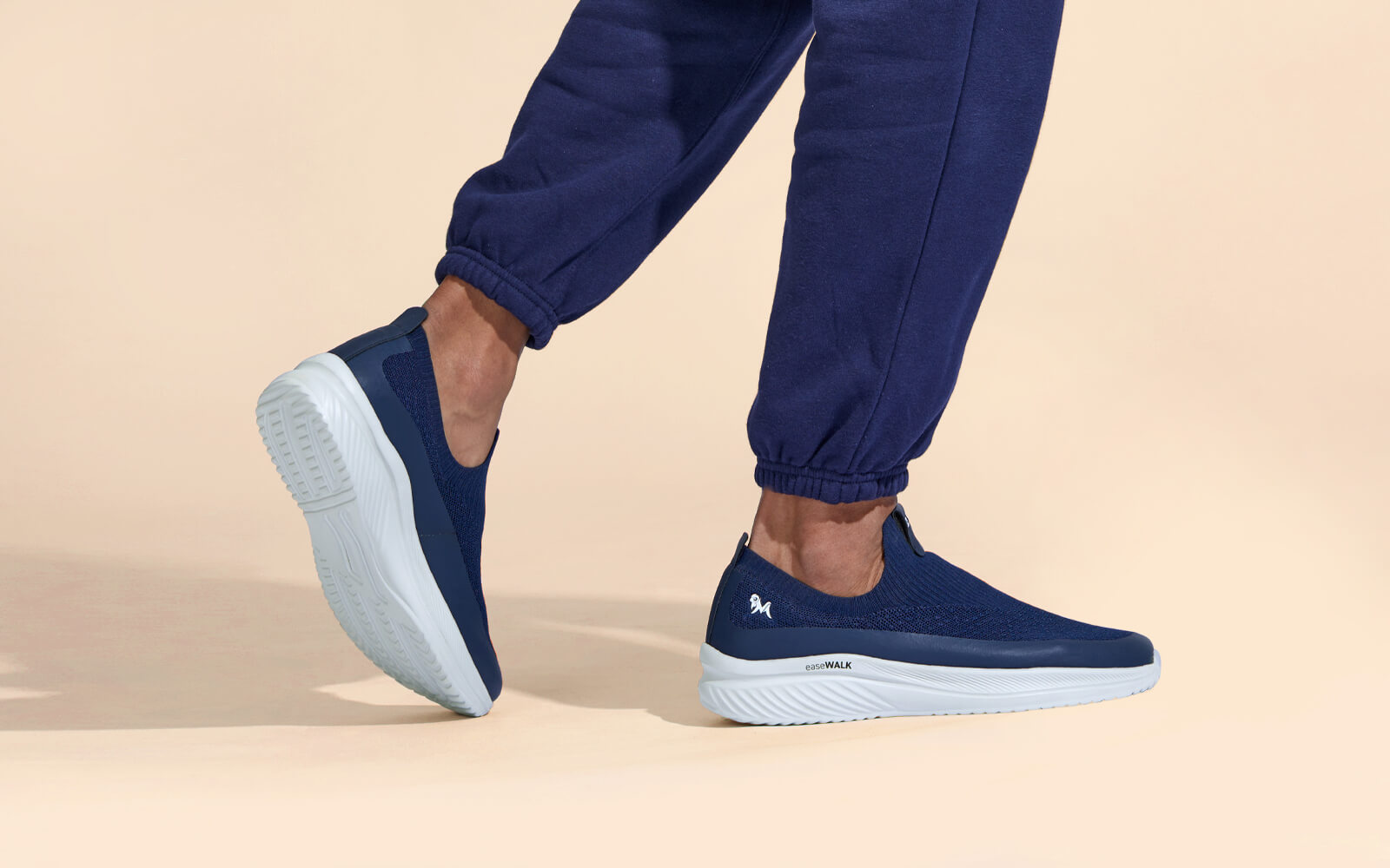 Ease Walk Slip Ons : Blue