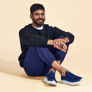 Ease Walk Slip Ons : Blue