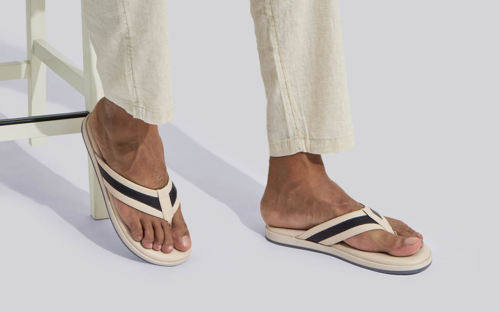 Indo-Western Flips : Ivory-Grey