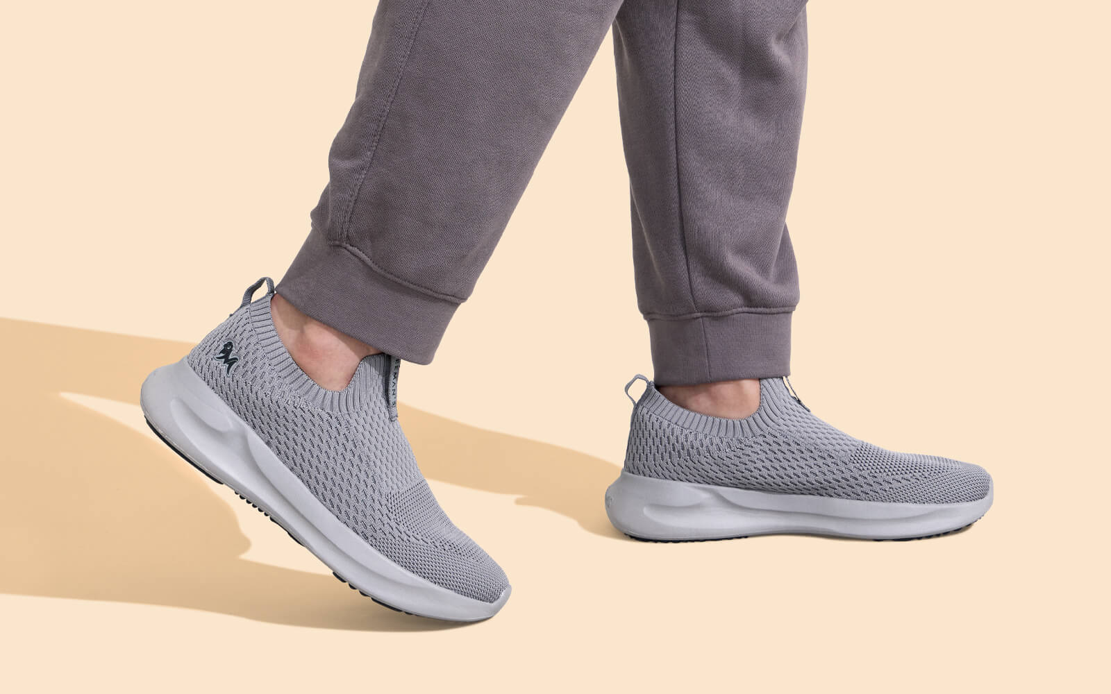 Knit Trainers For Men : Grey