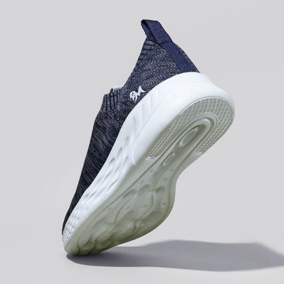 Melange Slip Ons : Navy
