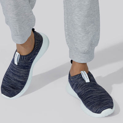 Melange Slip Ons : Navy