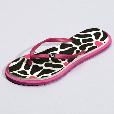 Printed Flip Flops : Black