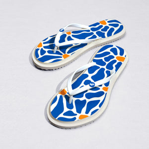 Printed Flip Flops : Blue
