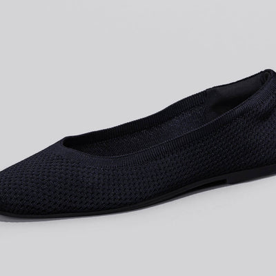 Plush Square Flats : Black