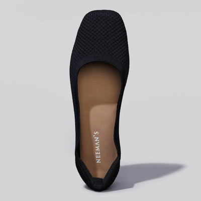Plush Square Flats : Black