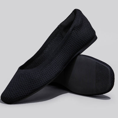 Plush Square Flats : Black