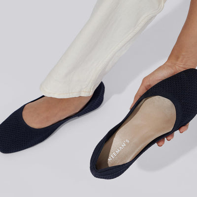 Plush Square Flats : Black