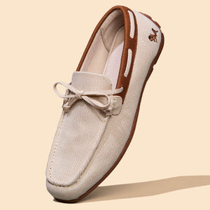ReLive Knit Boat Loafers : Beige