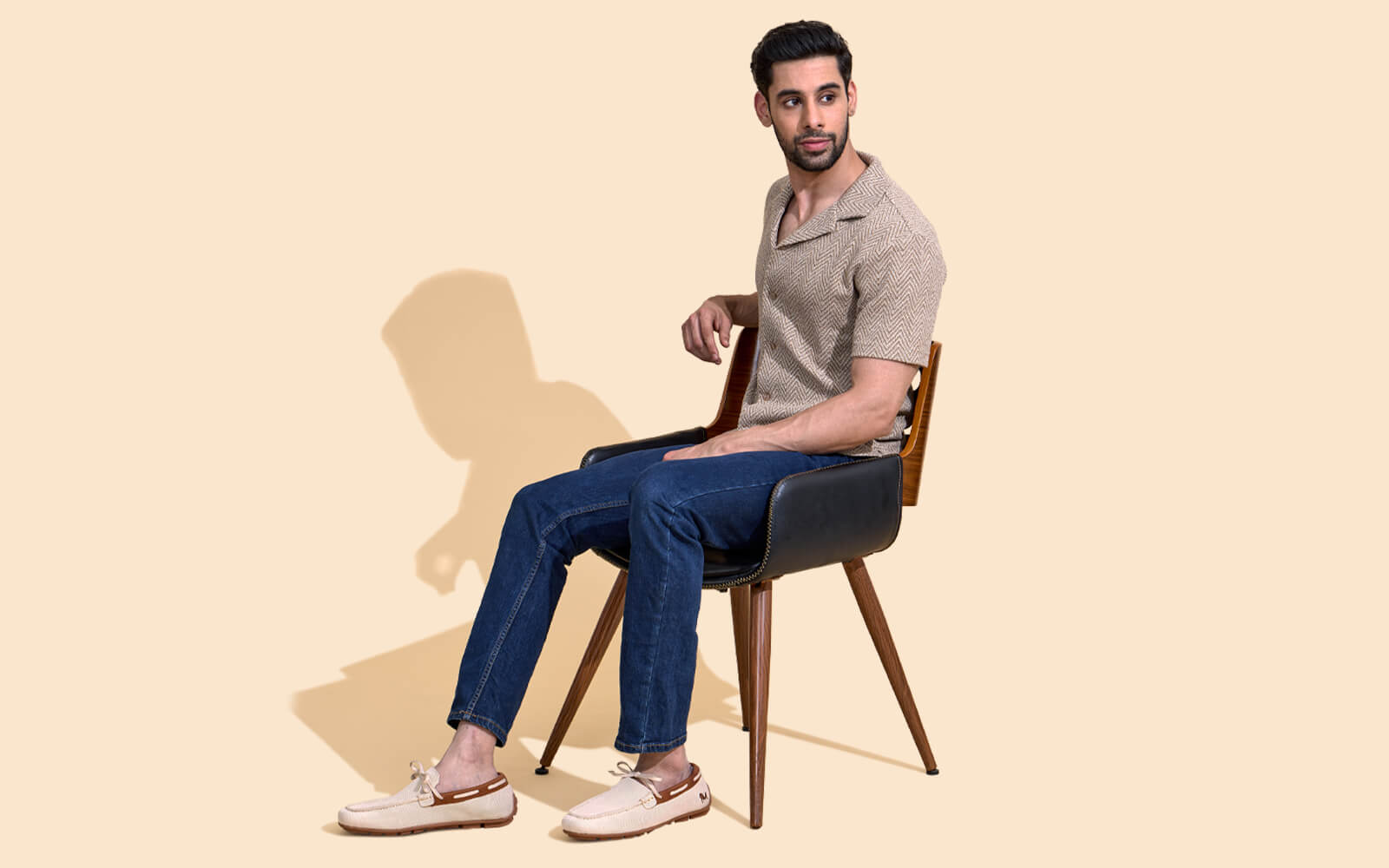 ReLive Knit Boat Loafers : Beige