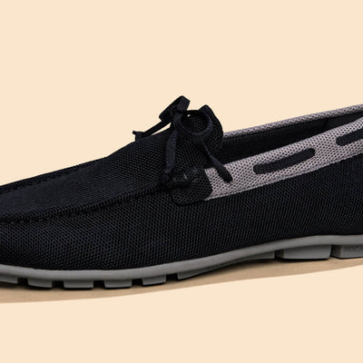 ReLive Knit Boat Loafers : Black