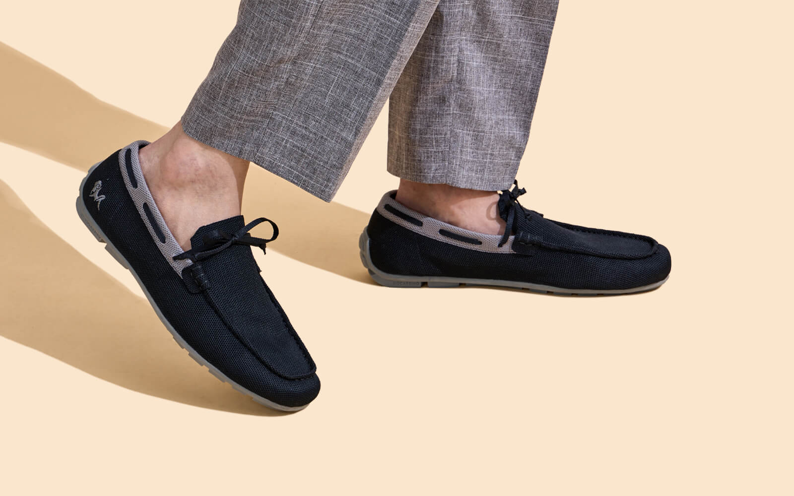 ReLive Knit Boat Loafers : Black