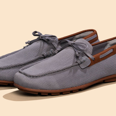 ReLive Knit Boat Loafers : Grey