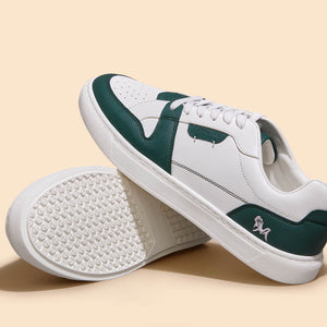 Retro Slick Sneakers : Green and White