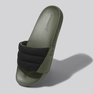 Squooshy Slides for Men : Olive-Black