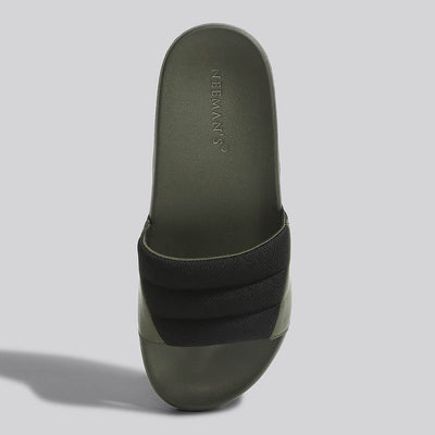 Squooshy Slides for Men : Olive-Black