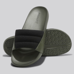 Squooshy Slides for Men : Olive-Black