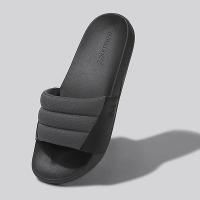 Squooshy Slides for Men : Grey-Black