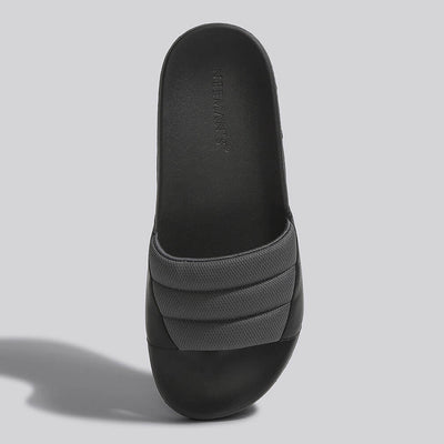 Squooshy Slides for Men : Grey-Black