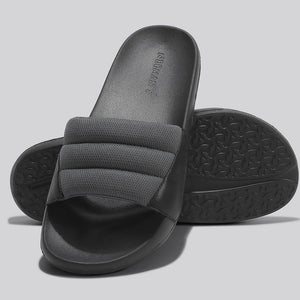 Squooshy Slides for Men : Grey-Black
