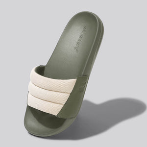 Squooshy Slides for Women : Olive-Beige