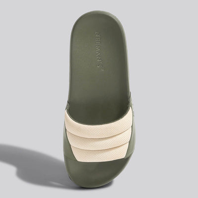 Squooshy Slides for Women : Olive-Beige