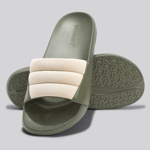 Squooshy Slides for Women : Olive-Beige