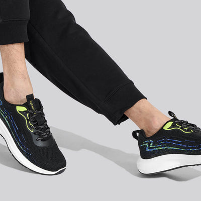 Trendy Casuals : Black-Neon Green