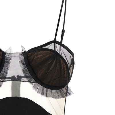 Nensi Dojaka Explosive Flower Bra Dress