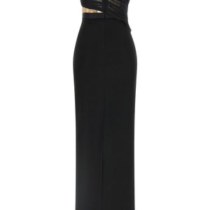 Nensi Dojaka Corsetted Draped Maxi Dress