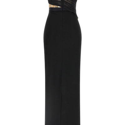 Nensi Dojaka Corsetted Draped Maxi Dress