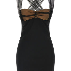 Nensi Dojaka Draped Padded Cup Mini Dress