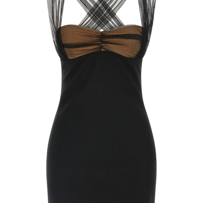 Nensi Dojaka Draped Padded Cup Mini Dress