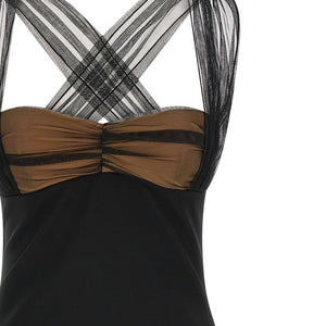 Nensi Dojaka Draped Padded Cup Mini Dress