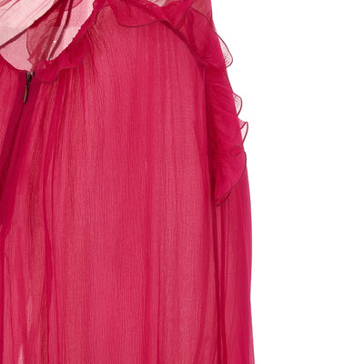 Nensi Dojaka Frilled Gown With Cutouts Dress
