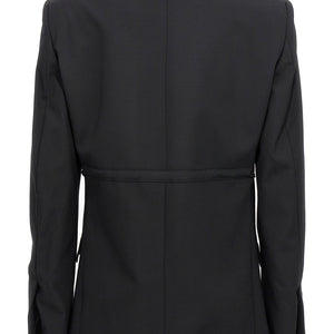 Nensi Dojaka Double Breast Drawstring Blazer Jacket