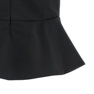 Nensi Dojaka Tailored Bustier With Sheer Neckline Top