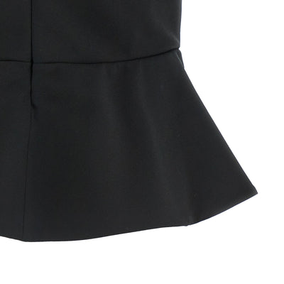 Nensi Dojaka Tailored Bustier With Sheer Neckline Top