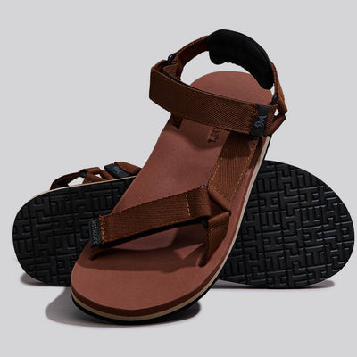 Airy Strap Sandals : Brown-Black