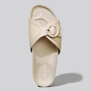 Boheme Chic Slides : Beige