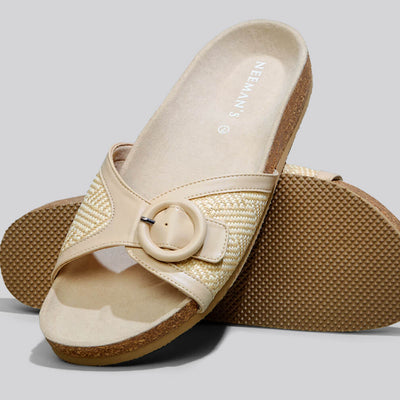 Boheme Chic Slides : Beige