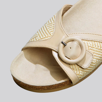 Boheme Chic Slides : Beige