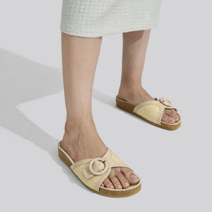 Boheme Chic Slides : Beige