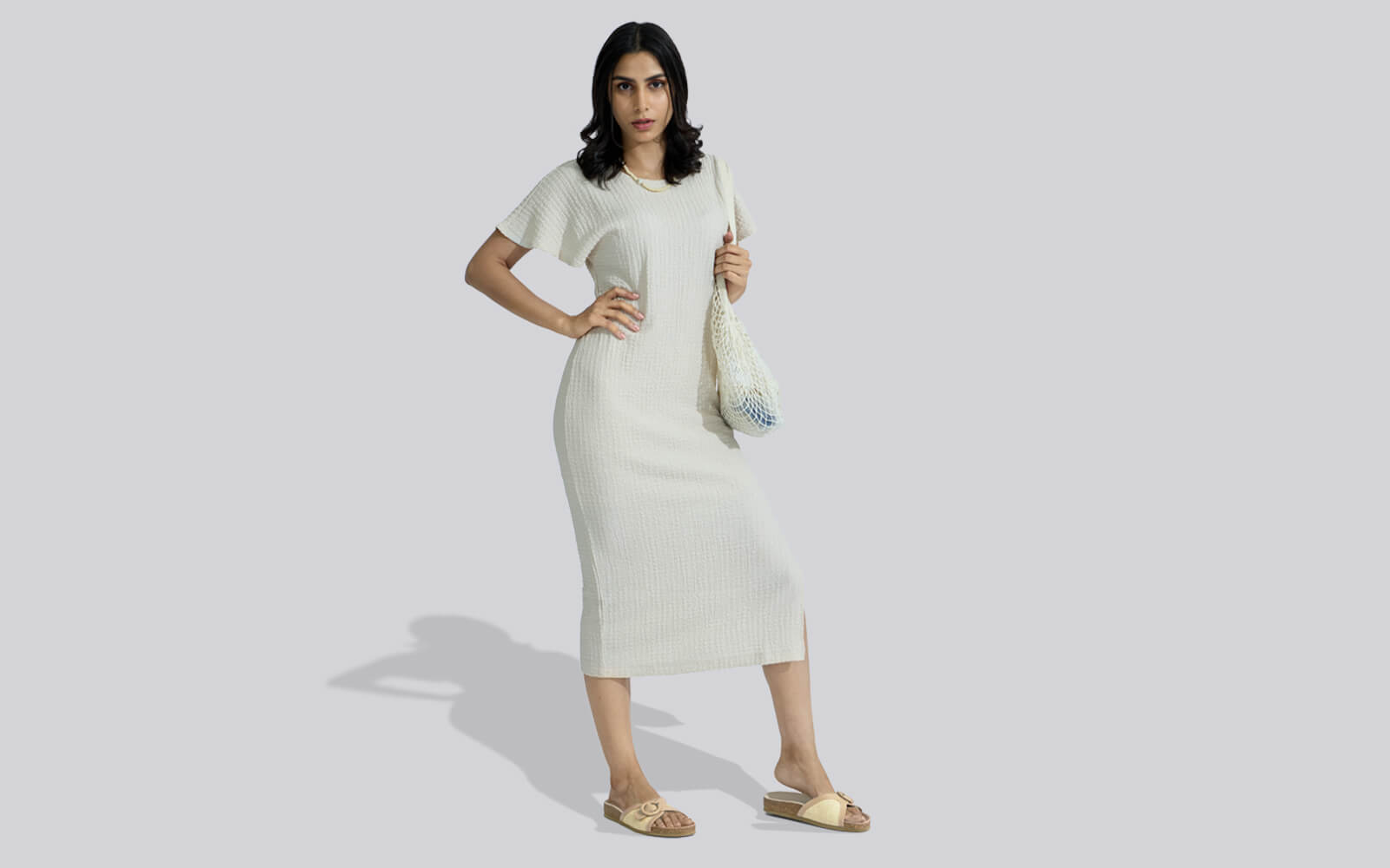 Boheme Chic Slides : Beige