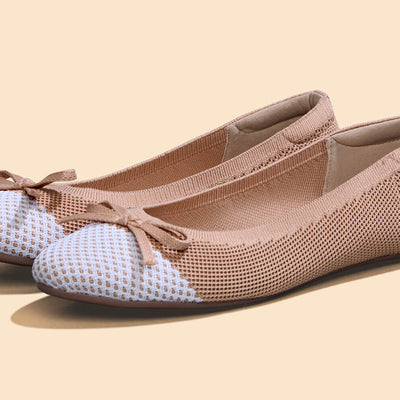 Ballet Flats For Women : Beige-Ivory