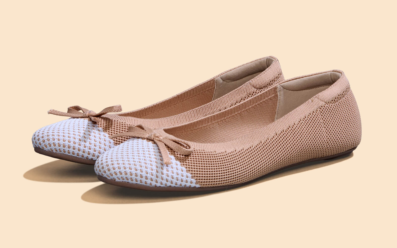 Ballet Flats For Women : Beige-Ivory