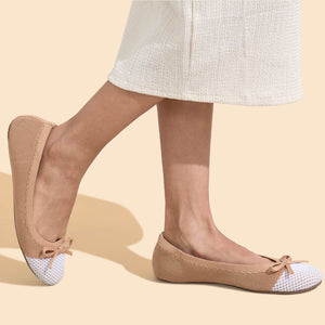 Ballet Flats For Women : Beige-Ivory