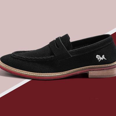 Block Heel Loafers : Black